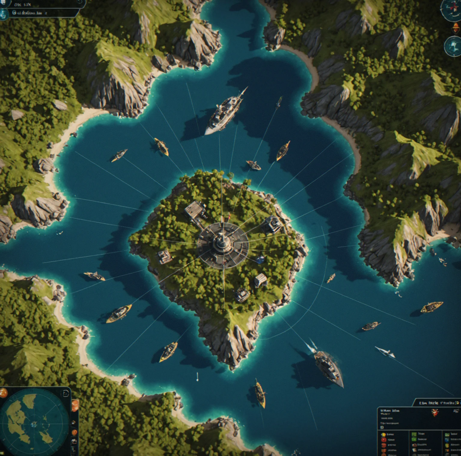 End-game victory screen showing 47 campaign turns, 8 of 12 islands controlled, two ships lost, flagship at 62 percent durability